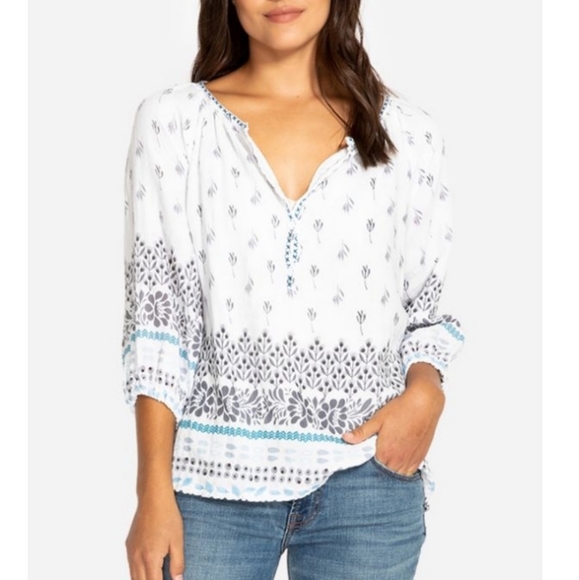 Johnny Was Camber Gauze Top - Picture 2 of 6